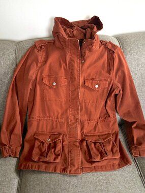 Tinsel Denim Cargo Jacket, Rust, XL